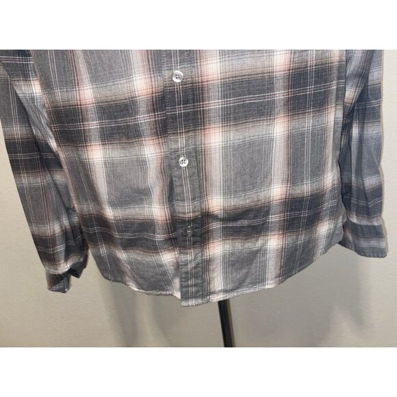 Apt. 9 Casual flannel Shirt Long Sleeve Button Down Men Medium untucked fit - Picture 3 of 8